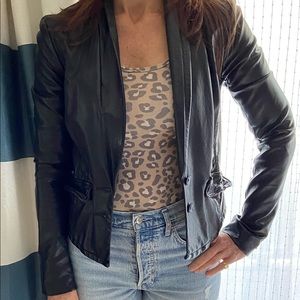Free People faux leather blazer